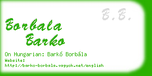 borbala barko business card