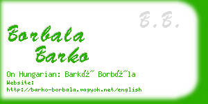borbala barko business card